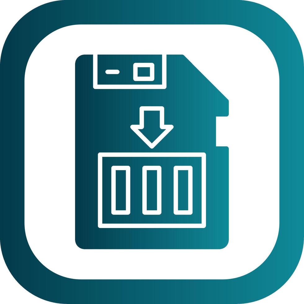 Sim Card Glyph Gradient Corner Icon vector