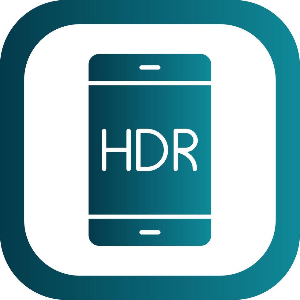 Mobile Glyph Gradient Corner Icon vector