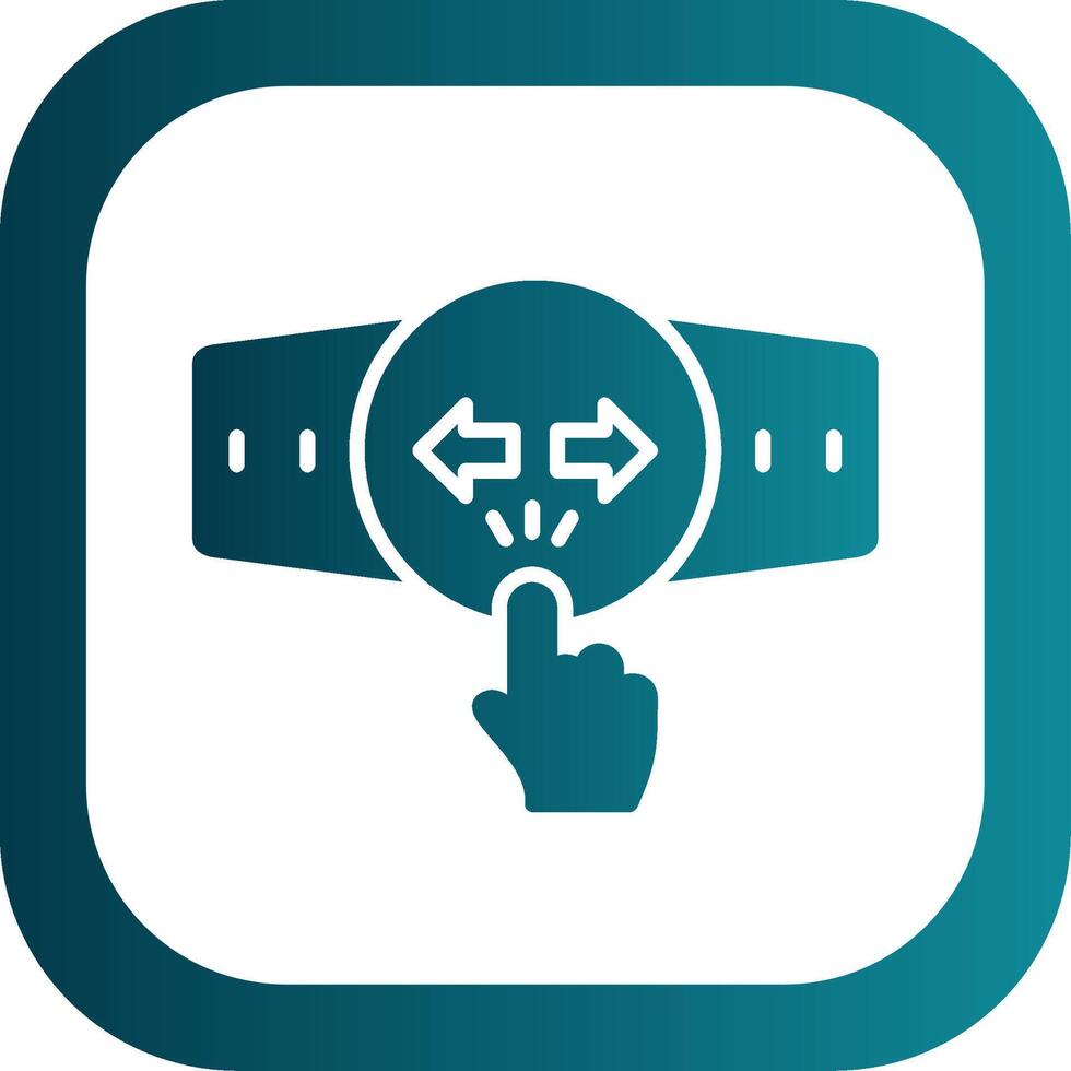 Touchscreen Glyph Gradient Corner Icon vector
