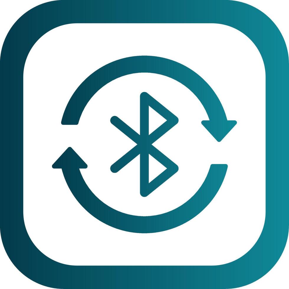 Bluetooth Glyph Gradient Corner Icon vector