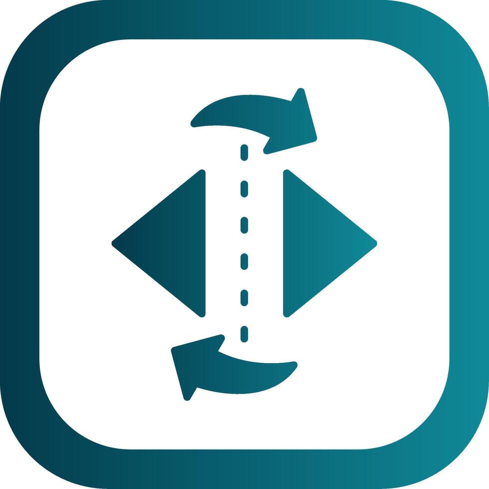 Reflect Glyph Gradient Corner Icon vector