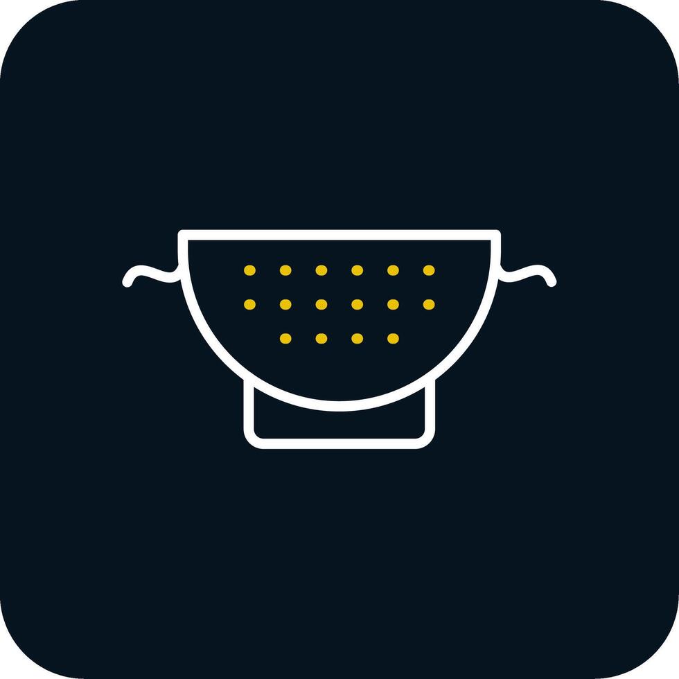 Strainer Line Red Circle Icon vector
