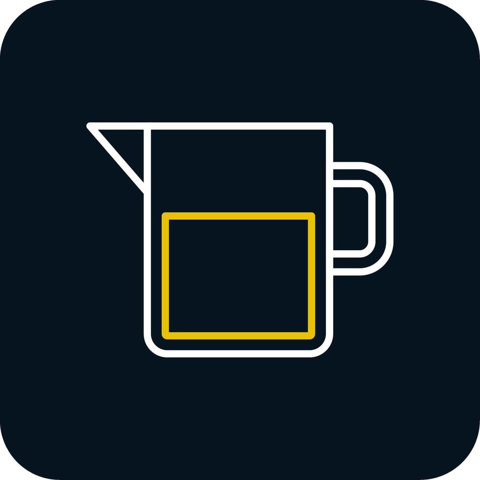Water Jar Line Red Circle Icon vector