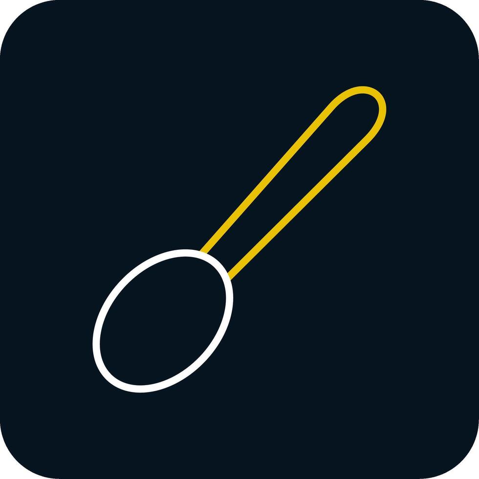 Spoon Line Red Circle Icon vector