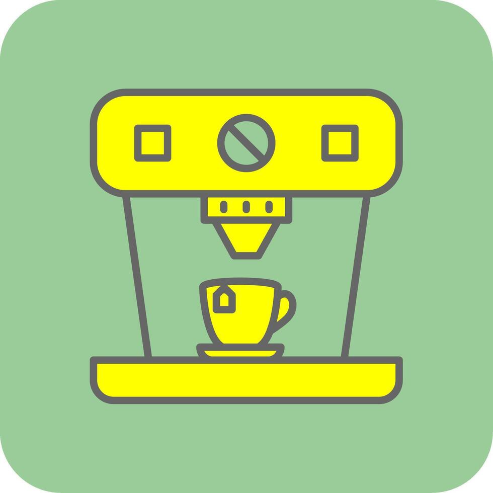 Coffee Machine Glyph Gradient Corner Icon vector