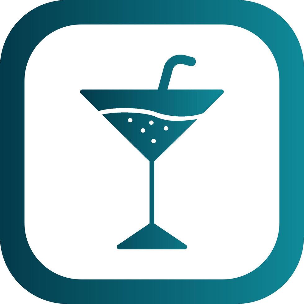 Martini Glyph Gradient Corner Icon vector