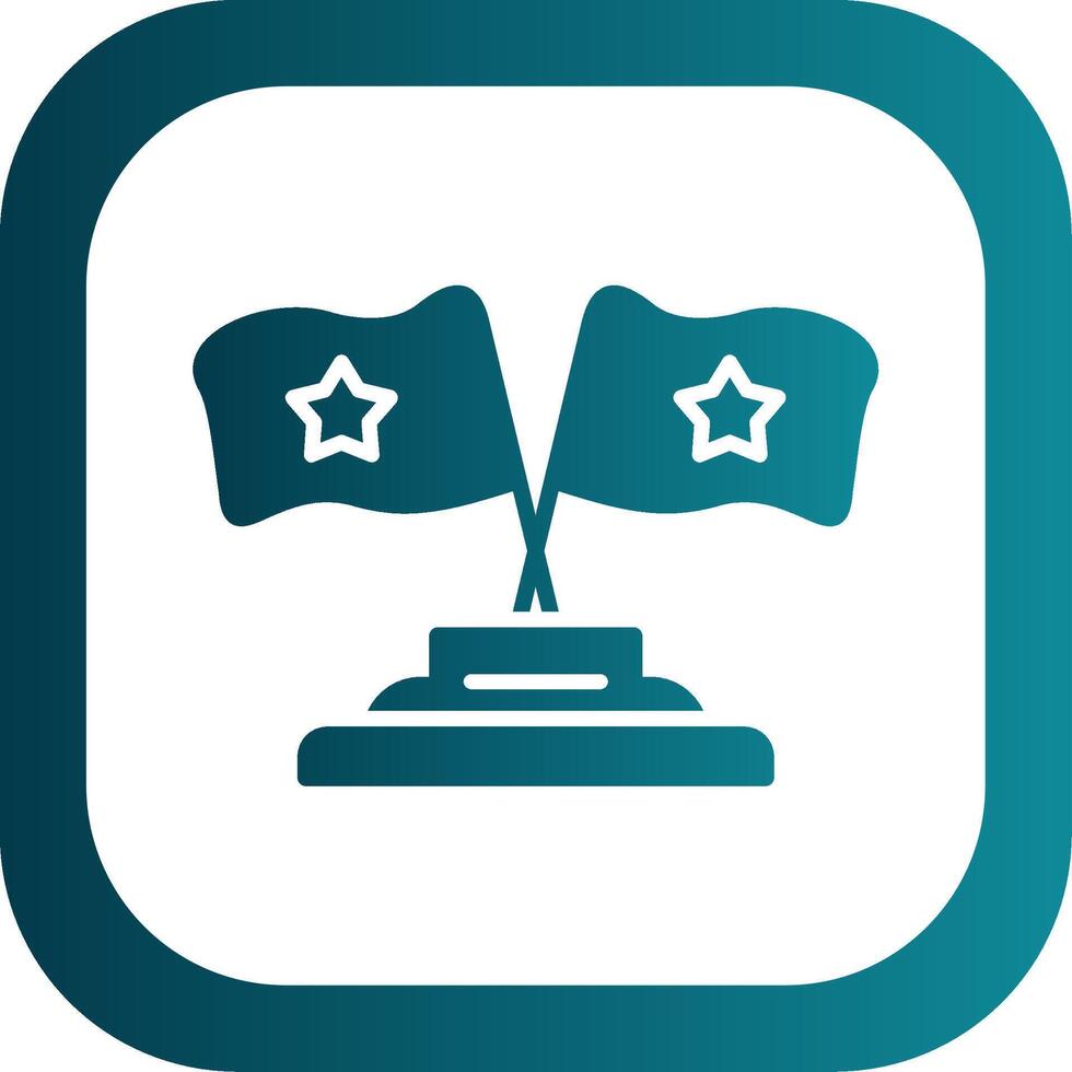 Flags Glyph Gradient Corner Icon vector
