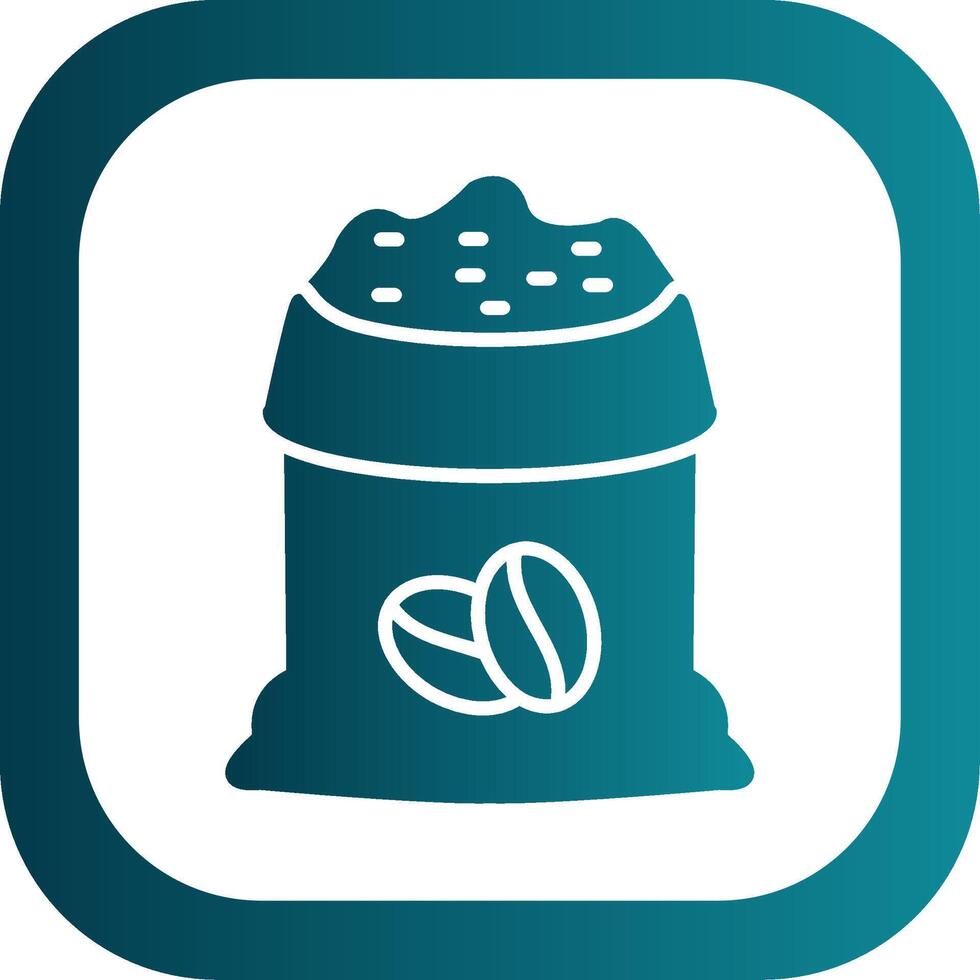 Bean Sack Glyph Gradient Corner Icon vector