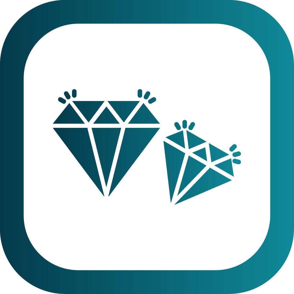 Diamond Glyph Gradient Corner Icon vector
