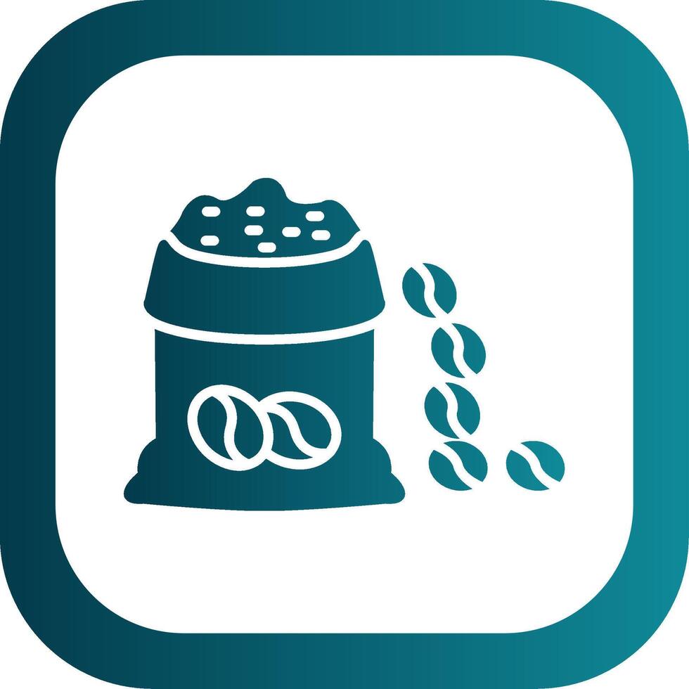 Bean Bag Glyph Gradient Corner Icon vector