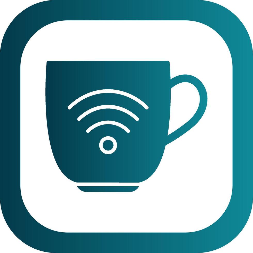 Wifi Glyph Gradient Corner Icon vector