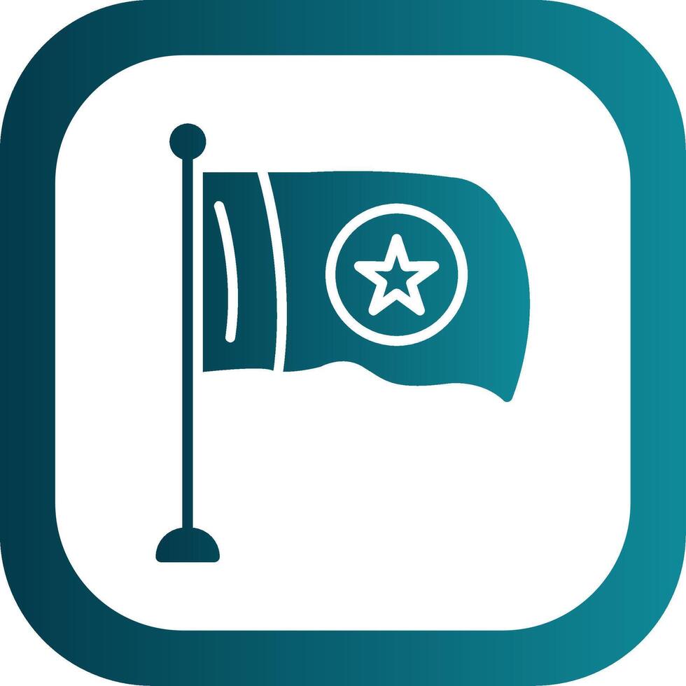 Flag Glyph Gradient Corner Icon vector