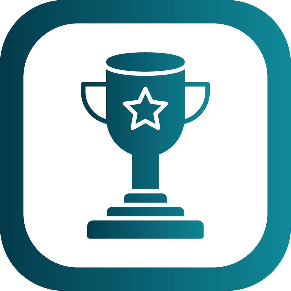 Trophy Glyph Gradient Corner Icon vector