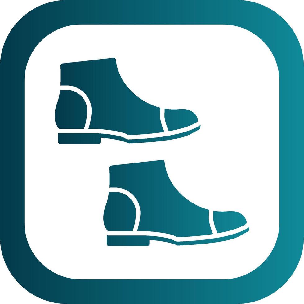 Boots Glyph Gradient Corner Icon vector