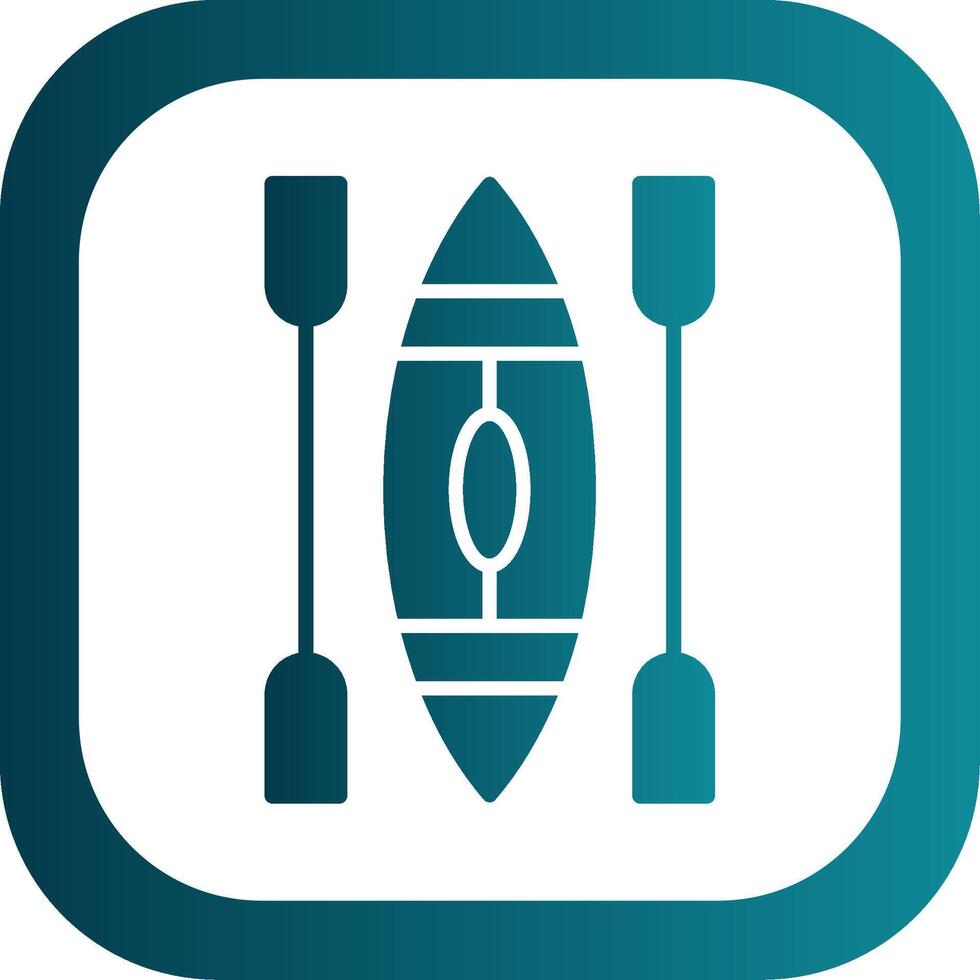 Canoe Glyph Gradient Corner Icon vector