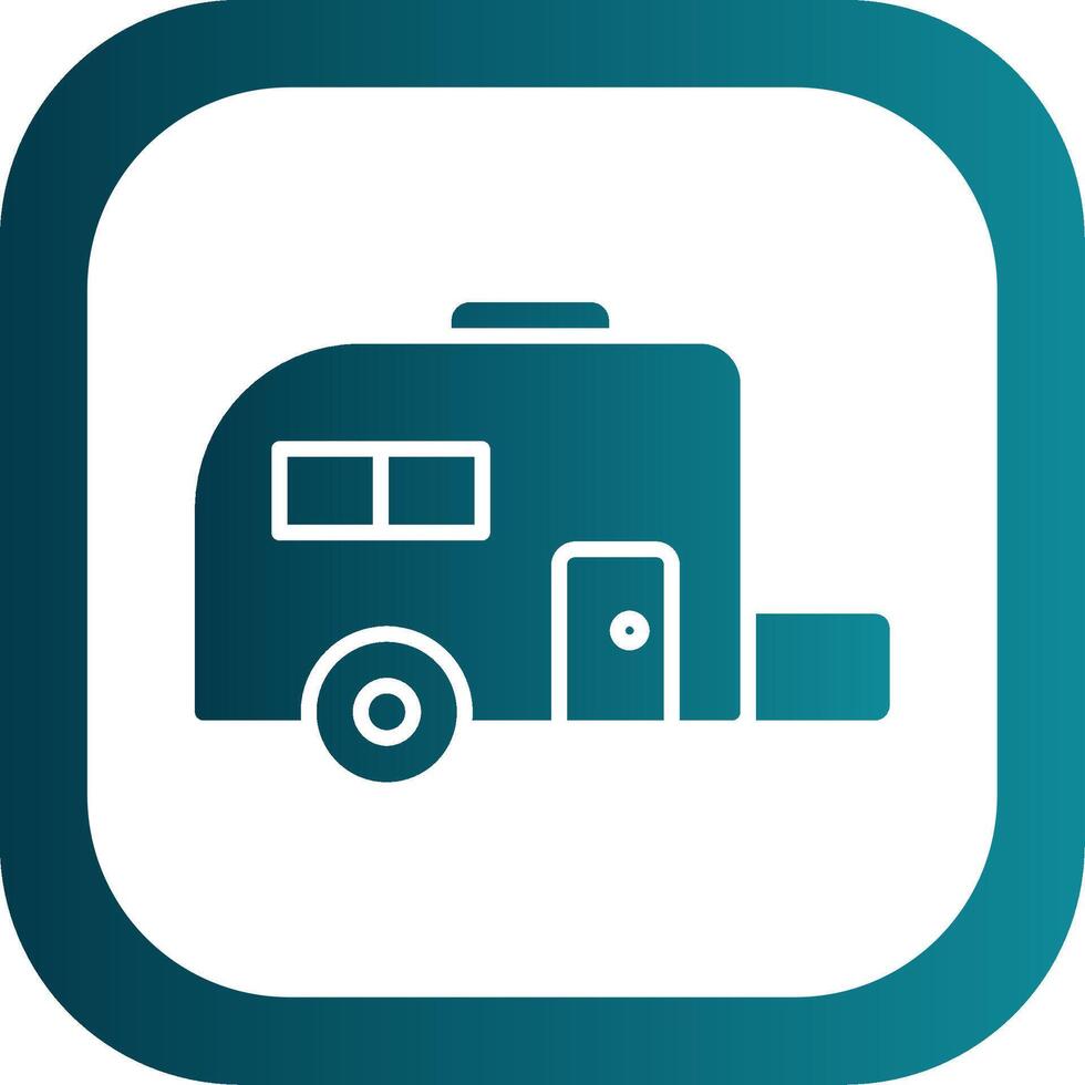 Caravan Glyph Gradient Corner Icon vector