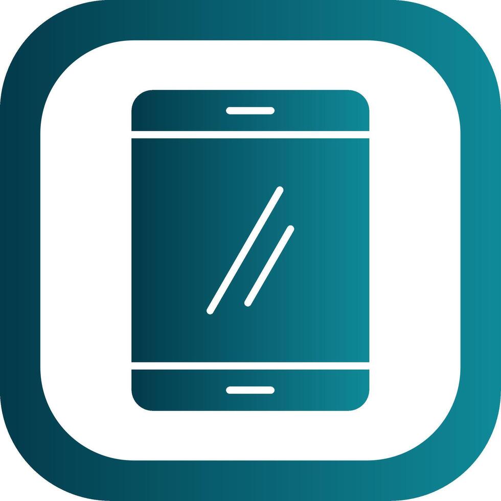 Smartphone Glyph Gradient Corner Icon vector