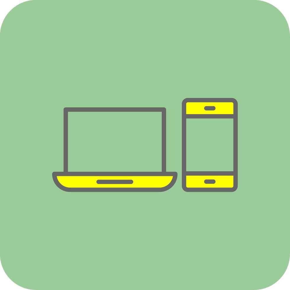 Devices Glyph Gradient Corner Icon vector