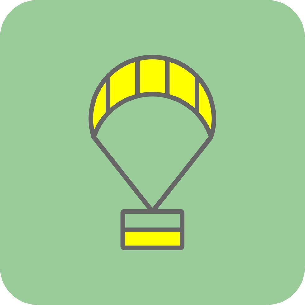 Paragliding Glyph Gradient Corner Icon vector