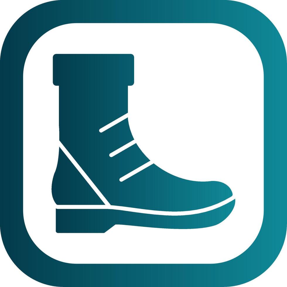 Boot Glyph Gradient Corner Icon vector