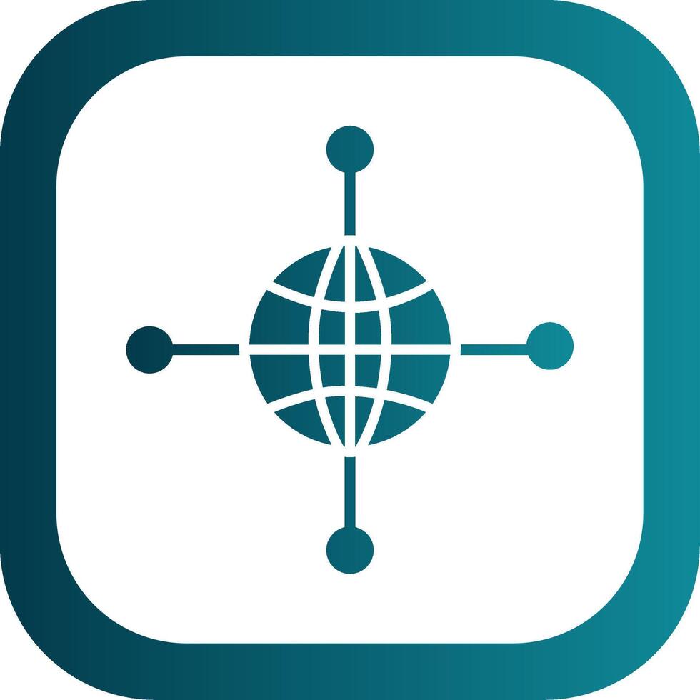 Networking Glyph Gradient Corner Icon vector