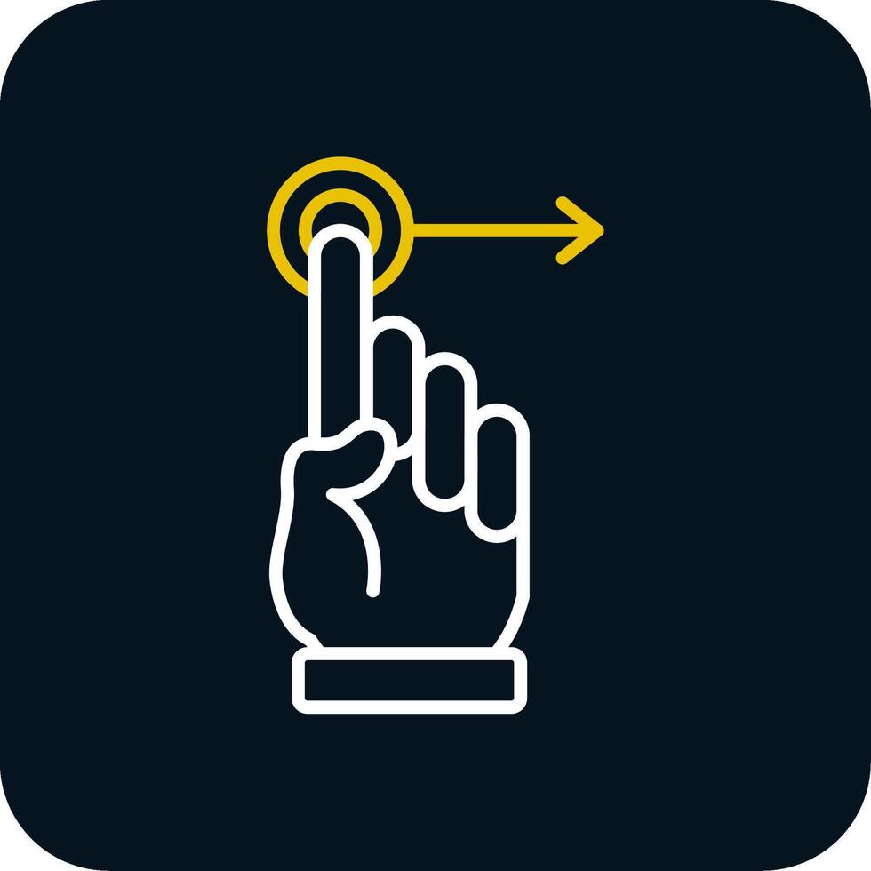 Hand Drag Line Red Circle Icon vector