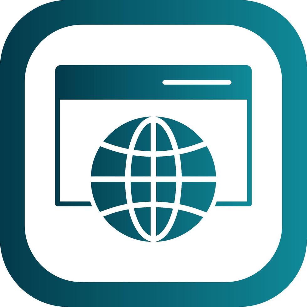 Web Browser Glyph Gradient Corner Icon vector