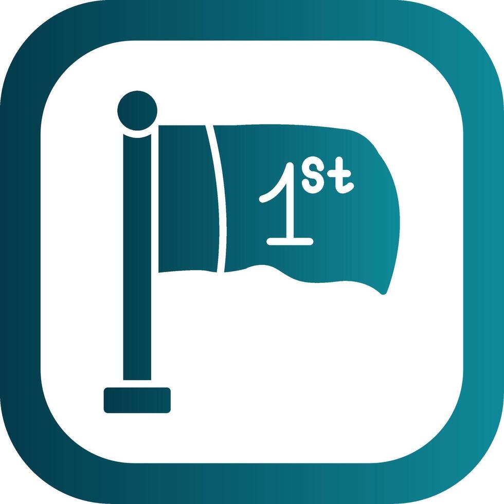 Flag Glyph Gradient Corner Icon vector