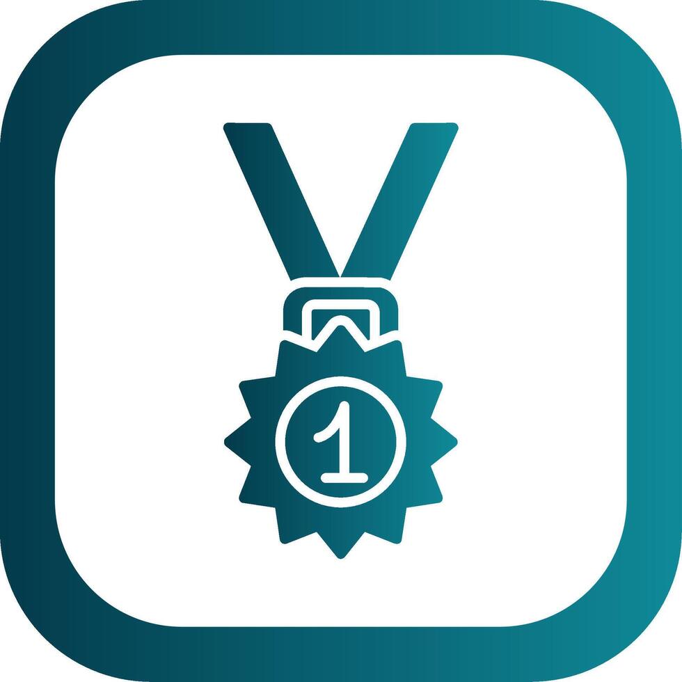 Medal Glyph Gradient Corner Icon vector