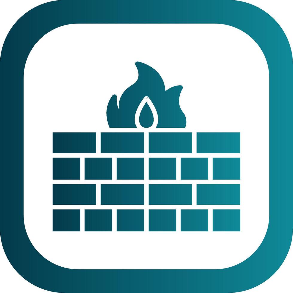 Firewall Glyph Gradient Corner Icon vector