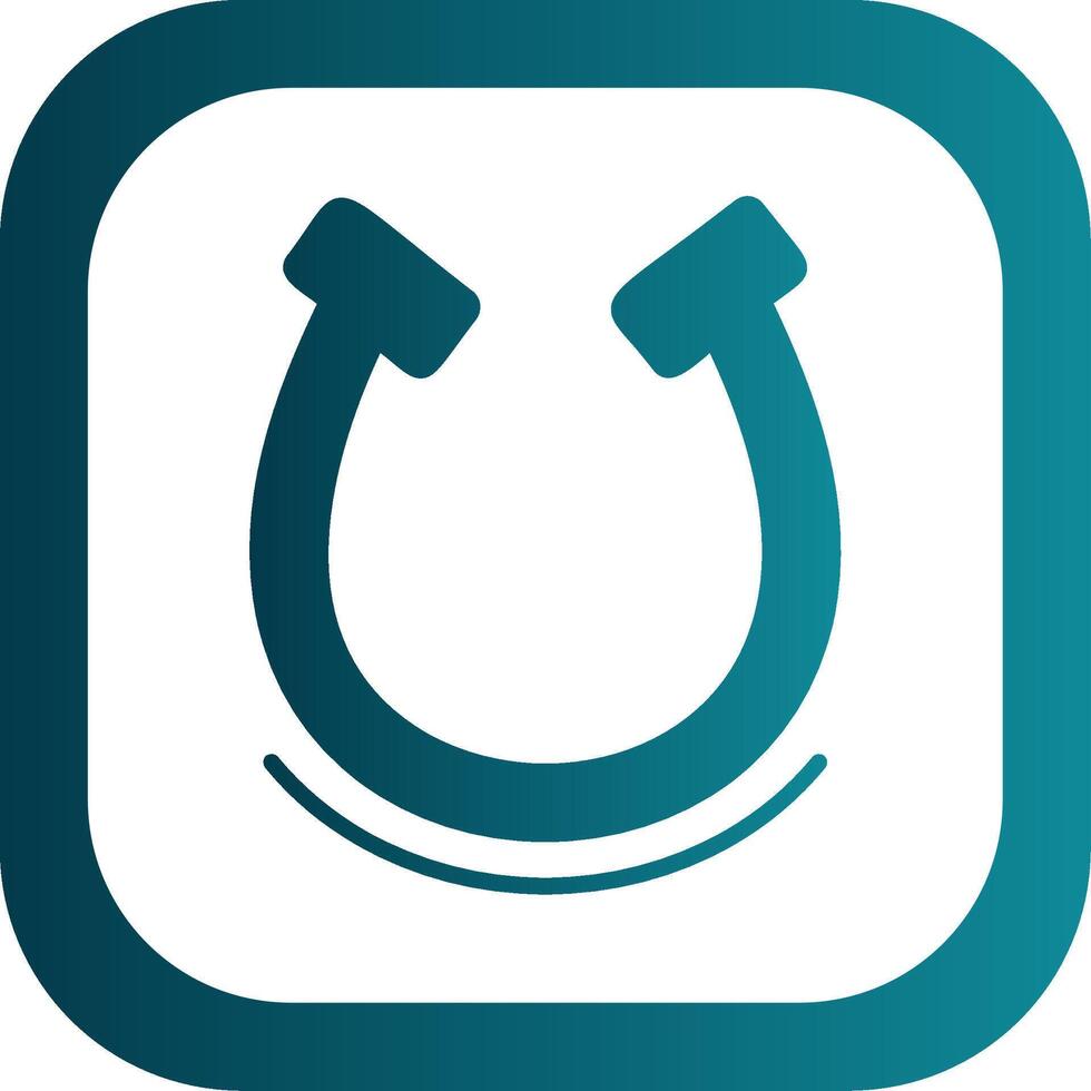 Horseshoe Glyph Gradient Corner Icon vector