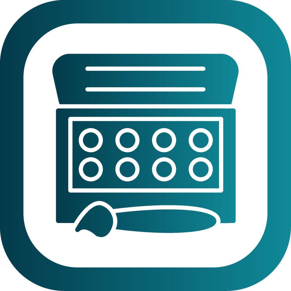 Watercolor Glyph Gradient Corner Icon vector