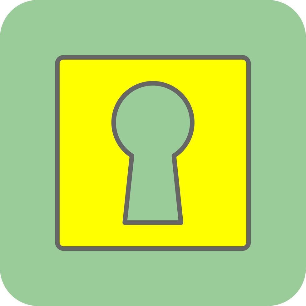 Keyhole Glyph Gradient Corner Icon vector