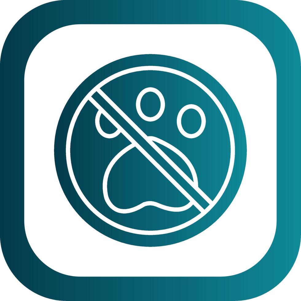 Prohibited Sign Glyph Gradient Corner Icon vector