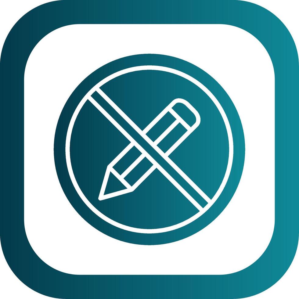 Prohibited Sign Glyph Gradient Corner Icon vector