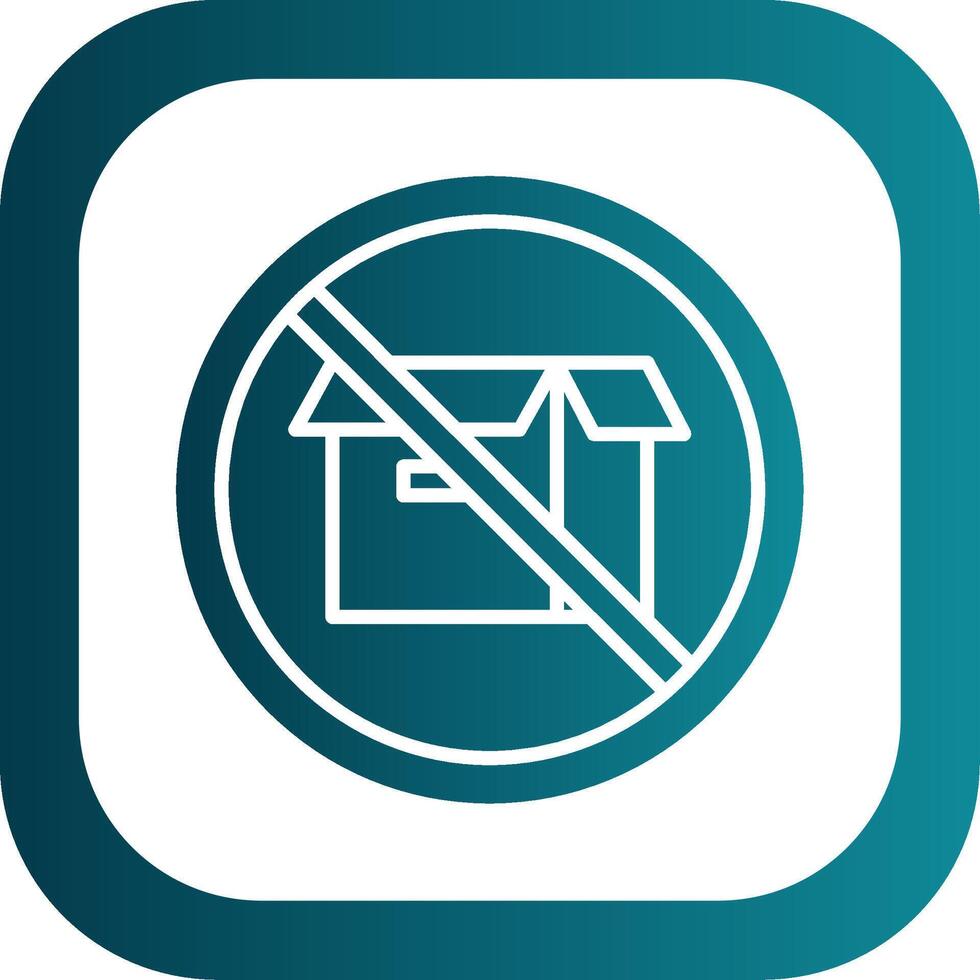Prohibited Sign Glyph Gradient Corner Icon vector