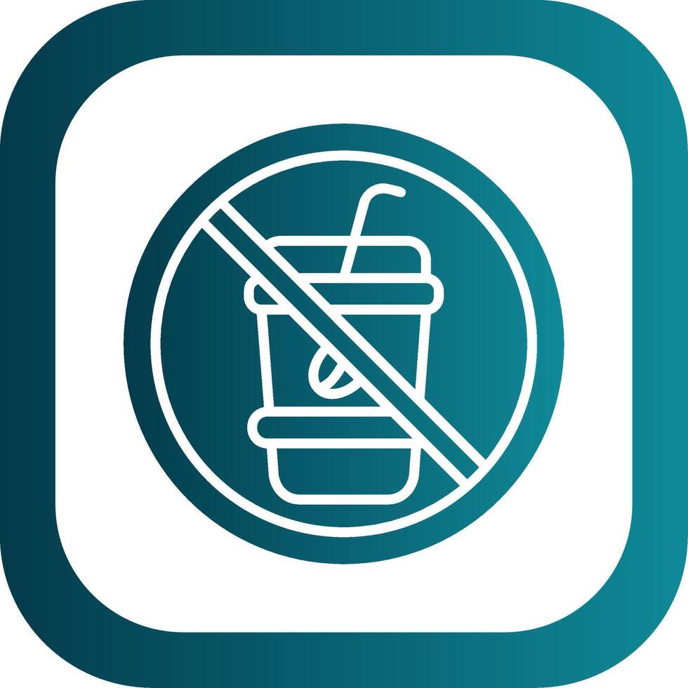 Prohibited Sign Glyph Gradient Corner Icon vector