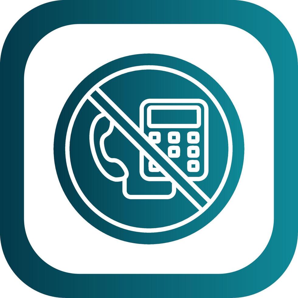 Prohibited Sign Glyph Gradient Corner Icon vector