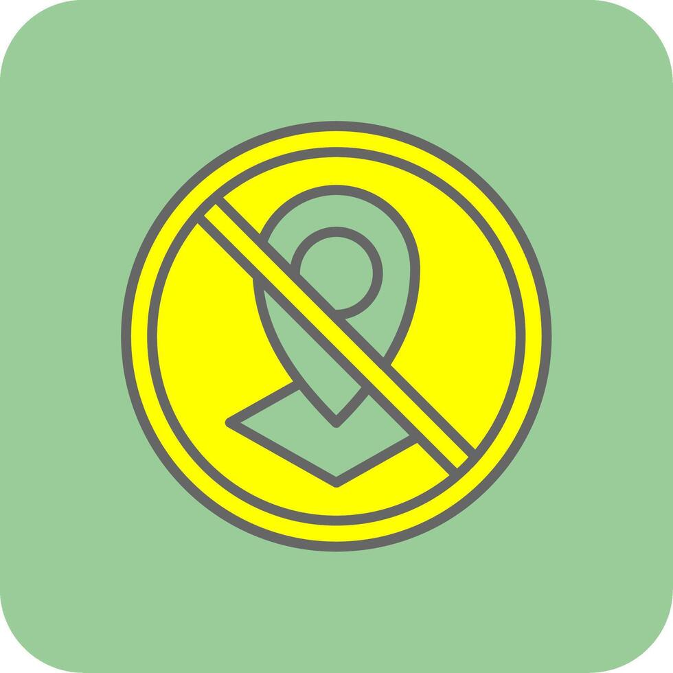Prohibited Sign Glyph Gradient Corner Icon vector