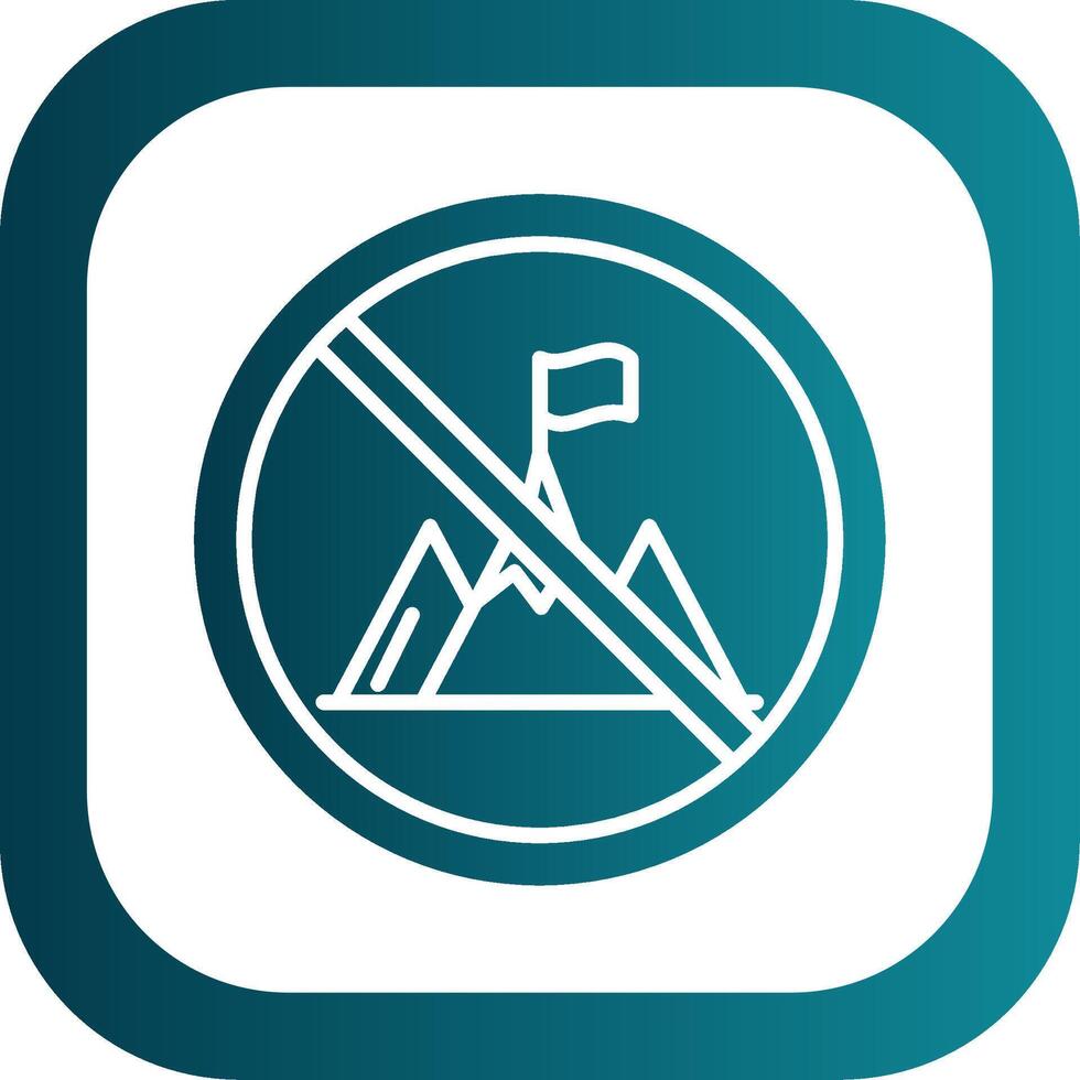Prohibited Sign Glyph Gradient Corner Icon vector