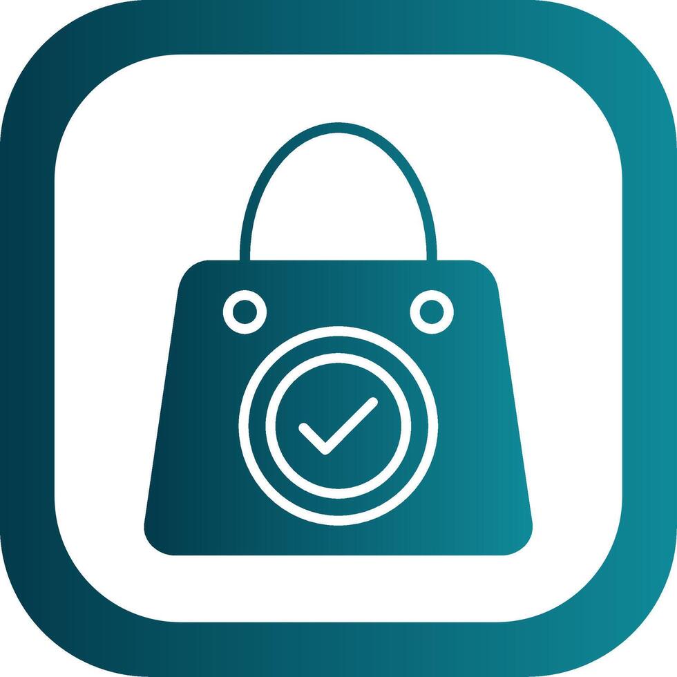 Shopping Bag Glyph Gradient Corner Icon vector