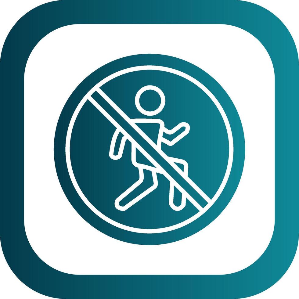 Prohibited Sign Glyph Gradient Corner Icon vector