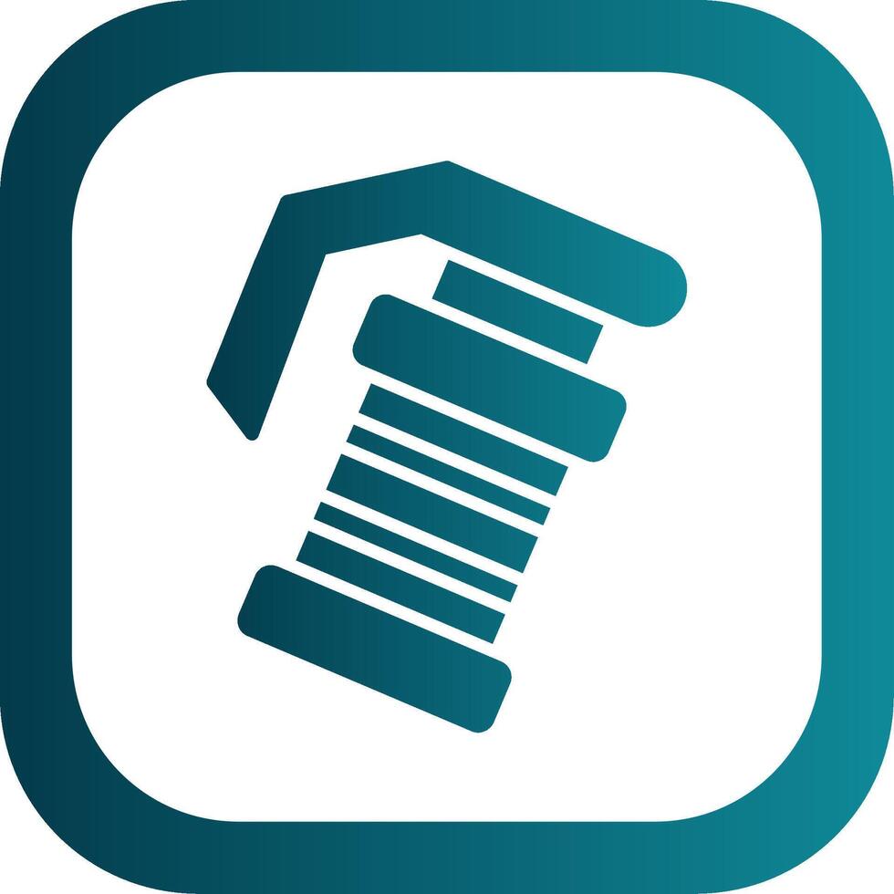 Grenade Glyph Gradient Corner Icon vector