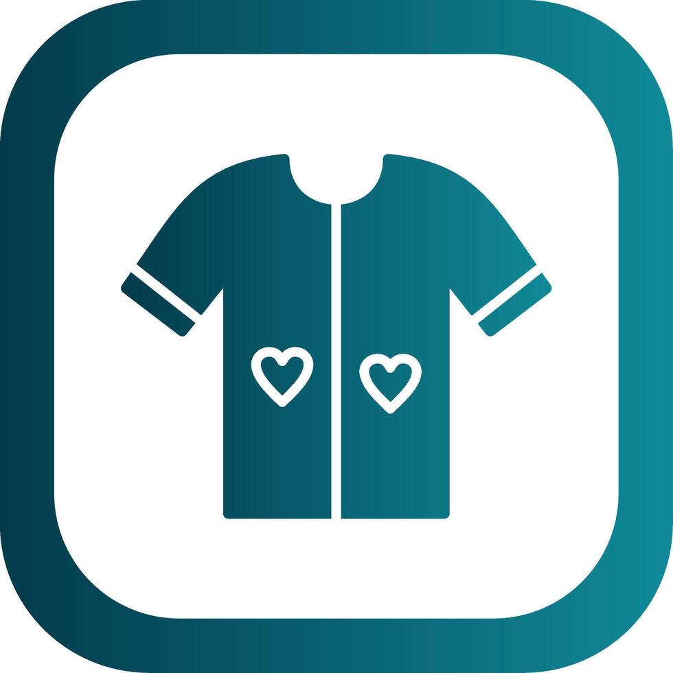 Shirt Glyph Gradient Corner Icon vector
