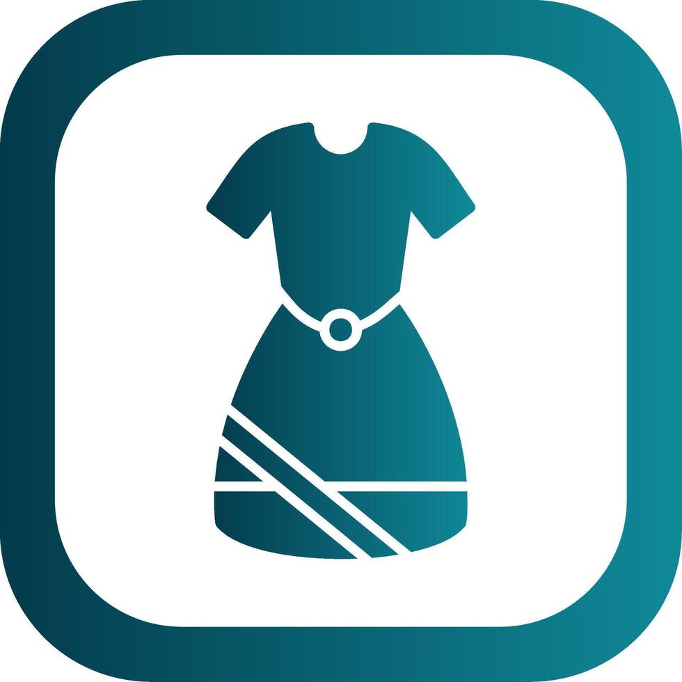 Dress Glyph Gradient Corner Icon vector