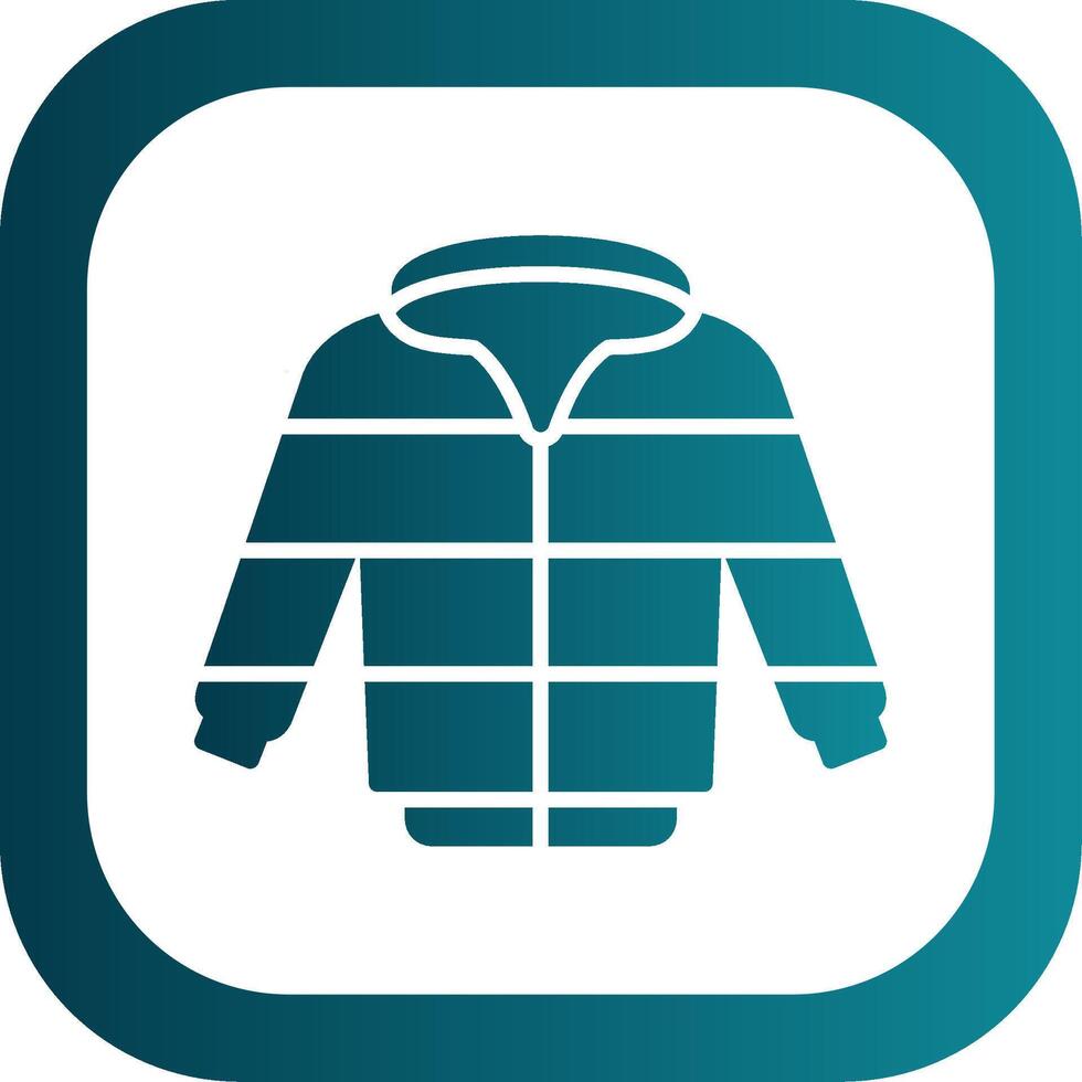 Jacket Glyph Gradient Corner Icon vector