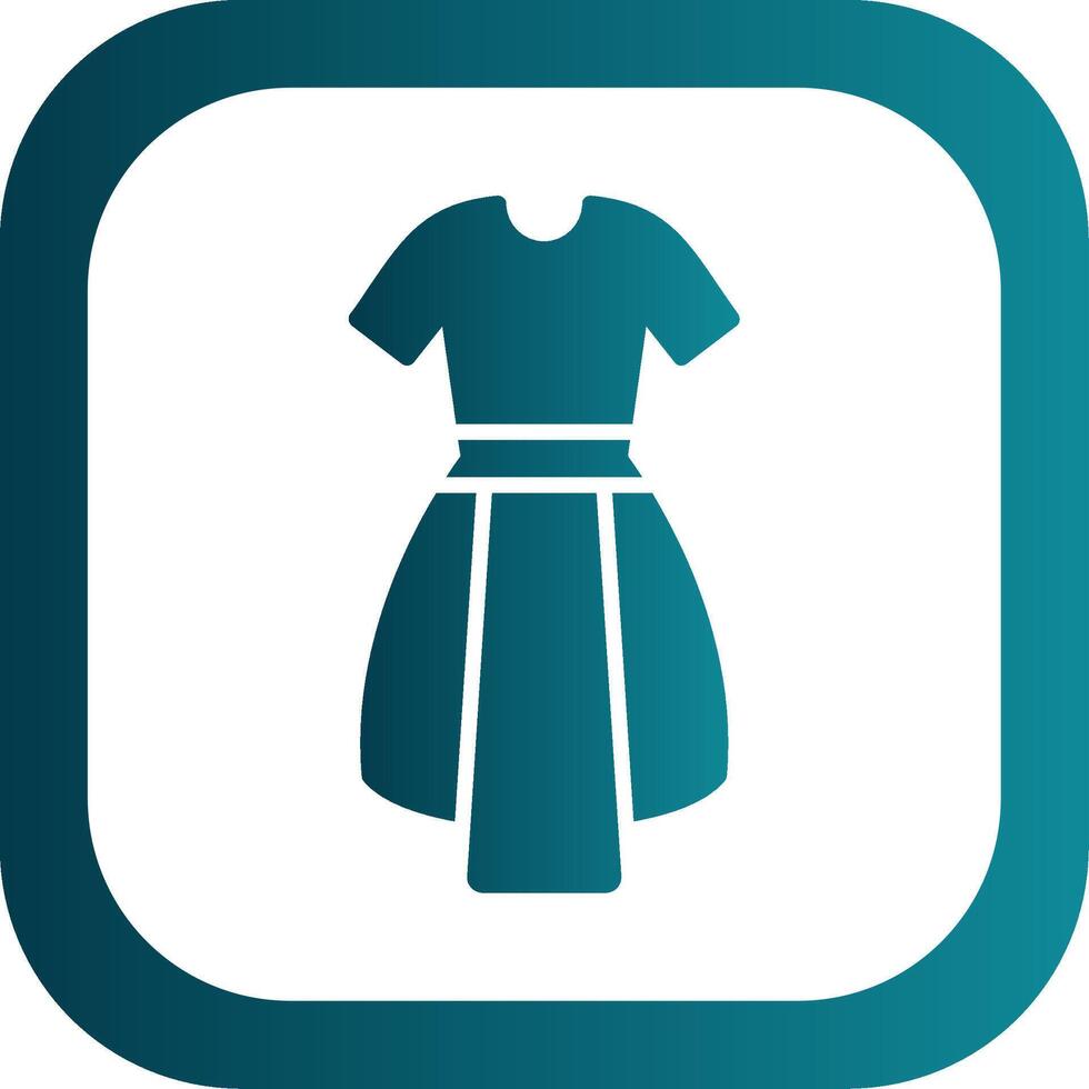 Dress Glyph Gradient Corner Icon vector