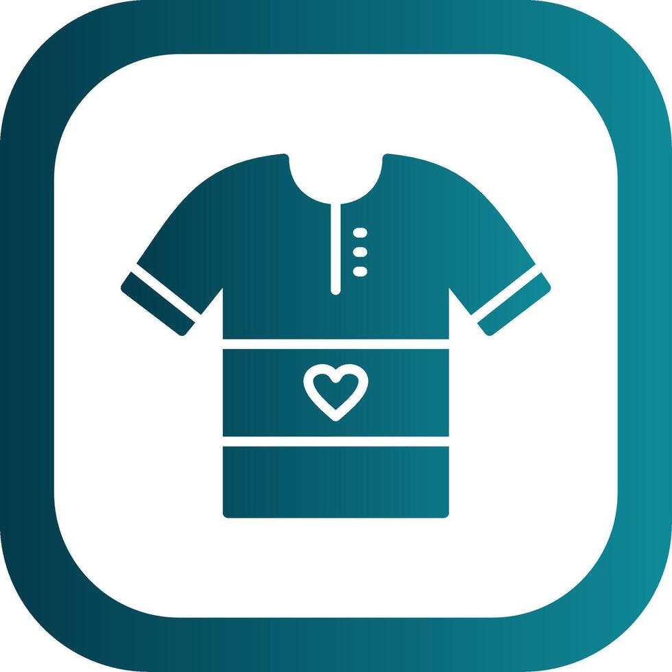 Shirt Glyph Gradient Corner Icon vector