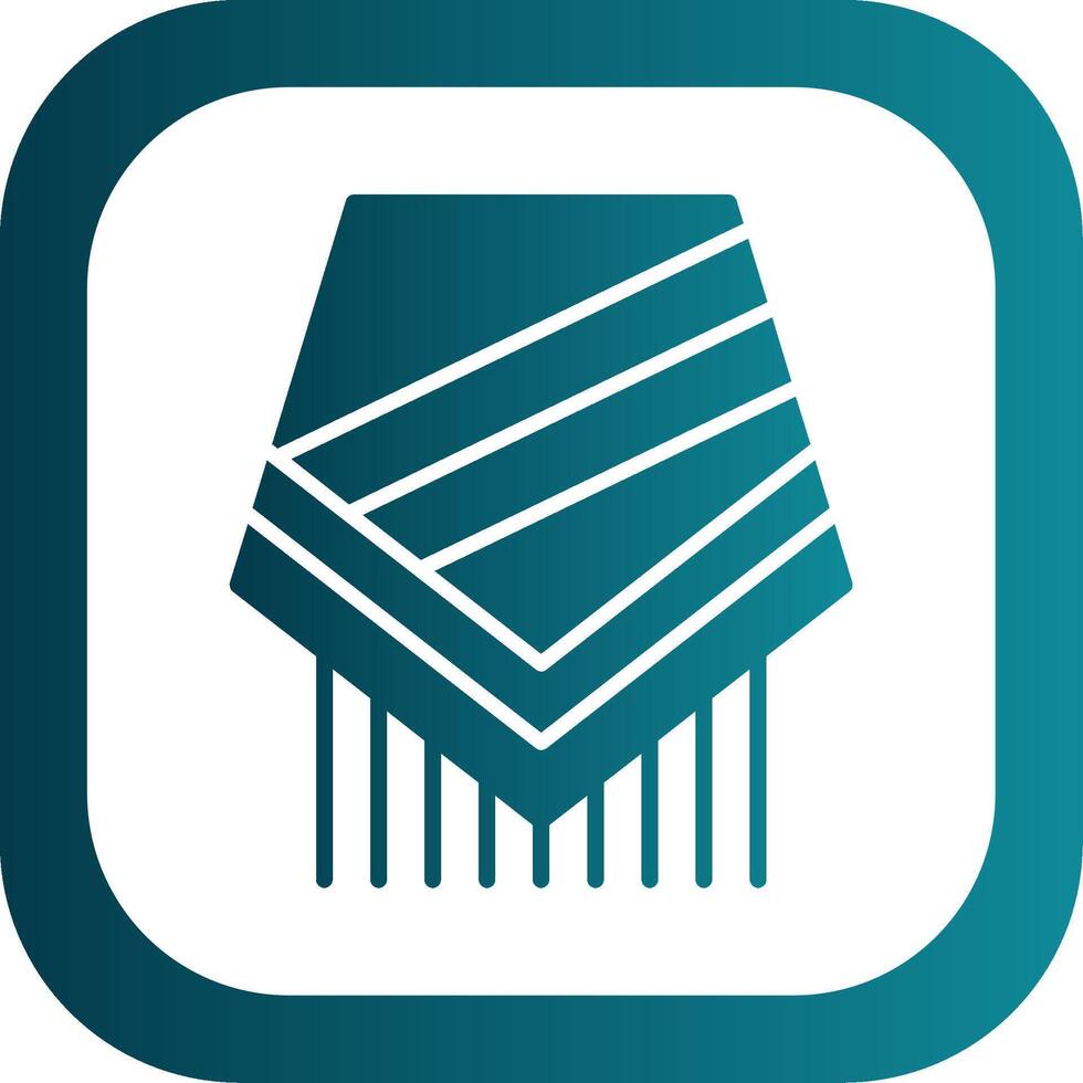 Poncho Glyph Gradient Corner Icon vector