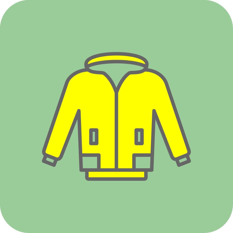 Jacket Glyph Gradient Corner Icon vector